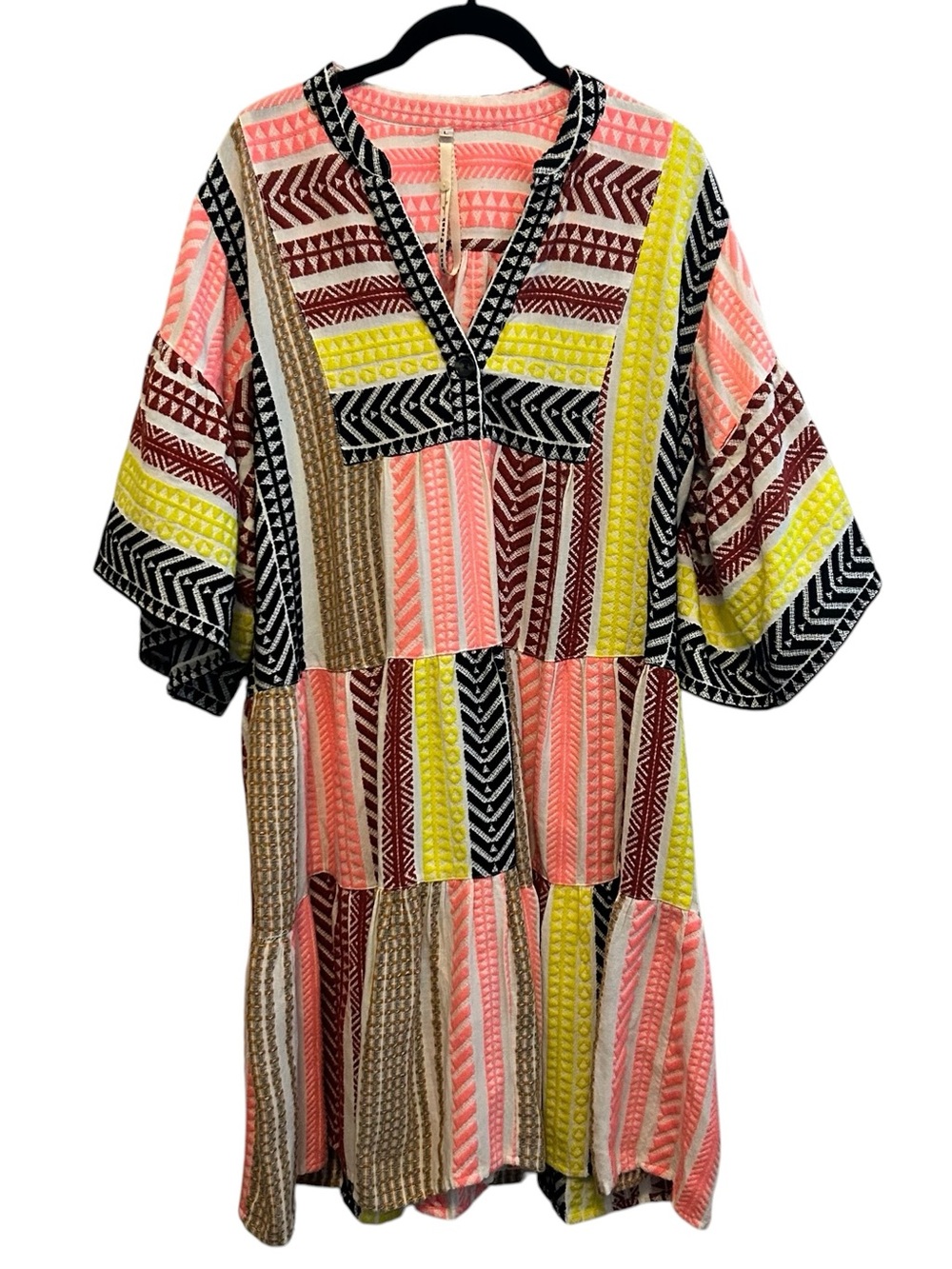 Uncle Frank Global Stripe Dress Size Large